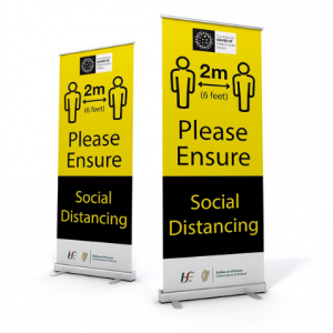 Social Distancing Roll Up Banner