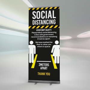 Social Distancing Roll Up Banner 2